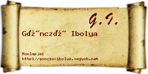 Göncző Ibolya névjegykártya